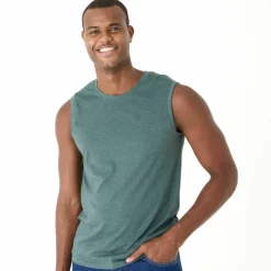 T-shirt uni col rond sans manches