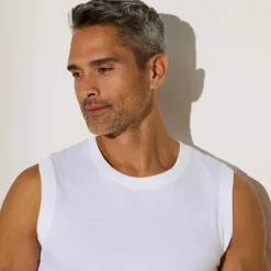 T-shirt uni col rond sans manches