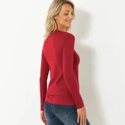 T-shirt uni col rond stretch