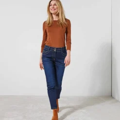 T-shirt uni col rond stretch