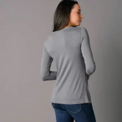 T-shirt uni col rond stretch