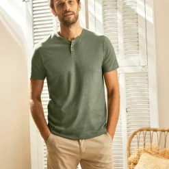 T-shirt uni col tunisien