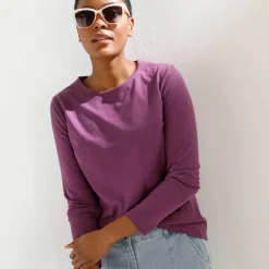 T-shirt uni manches longues