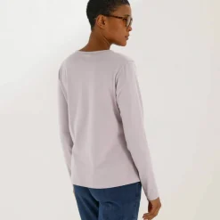 T-shirt uni manches longues