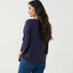 T-shirt volume loose manches 3/4