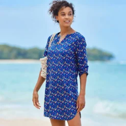 Tunique de plage imprimée