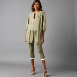 Tunique macramé manches 3/4