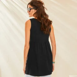 Tunique plastron macramé