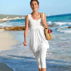 Tunique plastron macramé