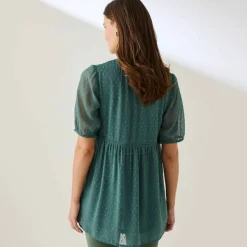 Tunique plumetis unie, polyester recyclé(**)