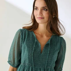 Tunique plumetis unie, polyester recyclé(**)