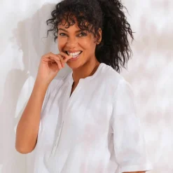 Tunique unie, gaze de coton