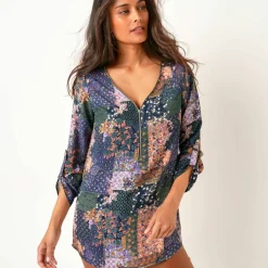 Tunique zippée imprimée