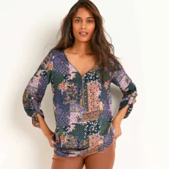 Tunique zippée imprimée