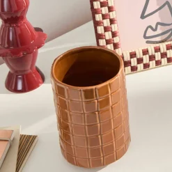 Vase céramique caramel