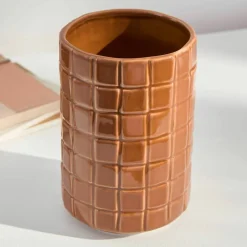 Vase céramique caramel