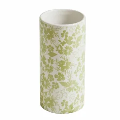 Vase céramique imprimé floral - hauteur 19,5 cm