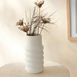 Vase minéral céramique blanc