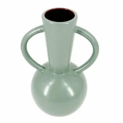 Vase rond céramique, double anses - hauteur 29,5 cm