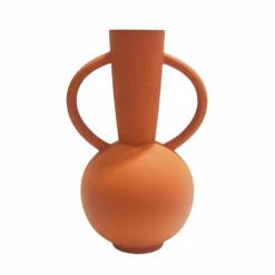 Vase rond céramique, double anses - hauteur 29,5 cm