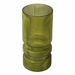 Vase strié en verre