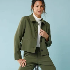 Veste blazer courte unie, Spécial Petites