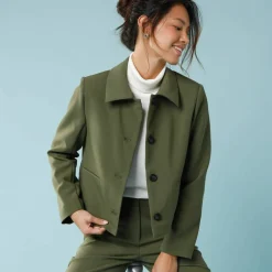 Veste blazer courte unie, Spécial Petites