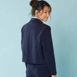 Veste blazer courte unie, Spécial Petites