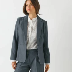 Veste blazer fluide, manches longues