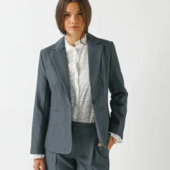 Veste blazer fluide, manches longues