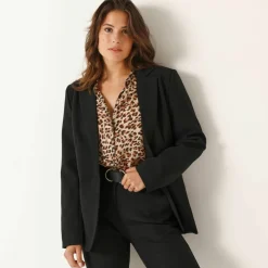 Veste blazer fluide, manches longues