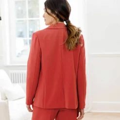Veste blazer fluide, manches longues