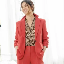 Veste blazer fluide, manches longues