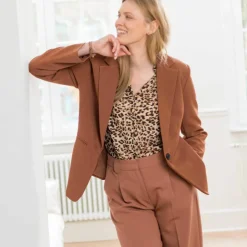Veste blazer fluide, manches longues