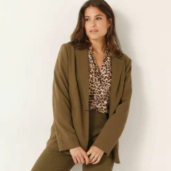 Veste blazer fluide, manches longues