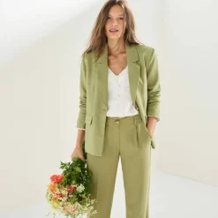 Veste blazer, viscose-lin