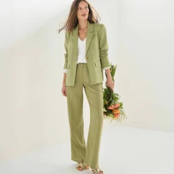 Veste blazer, viscose-lin