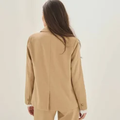 Veste blazer, viscose-lin