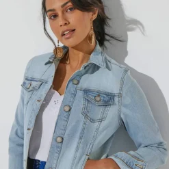 Veste boutonnée en jean