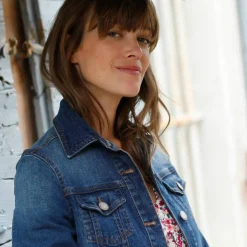 Veste boutonnée en jean