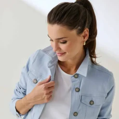 Veste boutonnée en jean