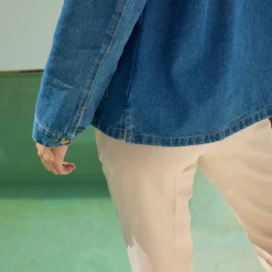 Veste boutonnée, jean