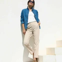 Veste boutonnée, jean