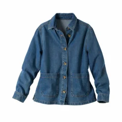 Veste boutonnée, jean
