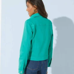 Veste boutonnée plis fantaisie