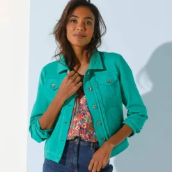Veste boutonnée plis fantaisie