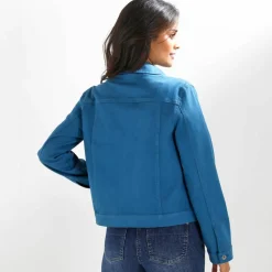 Veste boutonnée plis fantaisie