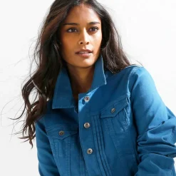 Veste boutonnée plis fantaisie