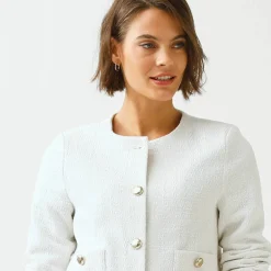 Veste boutonnée, tweed