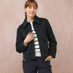 Veste courte en drap de laine